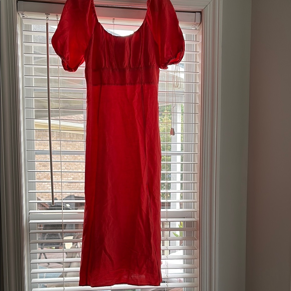 Loft Red midi dress